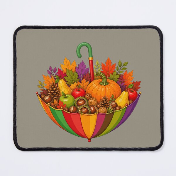 Item preview, Autumn Harvest Umbrella – Colorful Fall Fruits & Pumpkin designed and sold by Aimetoi.