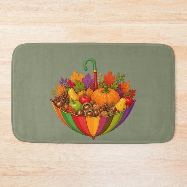 Item preview, Autumn Harvest Umbrella – Colorful Fall Fruits & Pumpkin designed and sold by Aimetoi.
