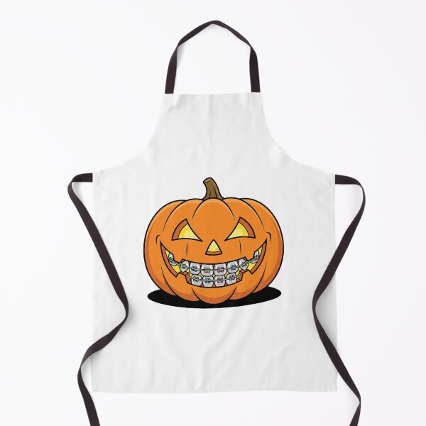 Item preview, Funny Halloween Pumpkin Wearing Dental Braces designed and sold by Rare By Hero.