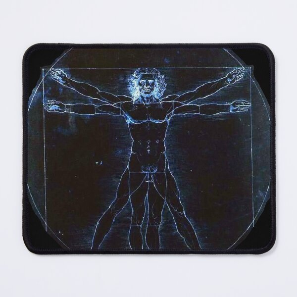 Item preview, The Vitruvian Man by DaVinci, "Cosmic" version designed and sold by The I-Theist Institute Store.