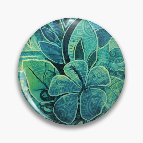 Item preview, Teal Hawaiian Lagoon Abstract - Tropical Floral, Ocean & Sky Art designed and sold by sunnthreads.