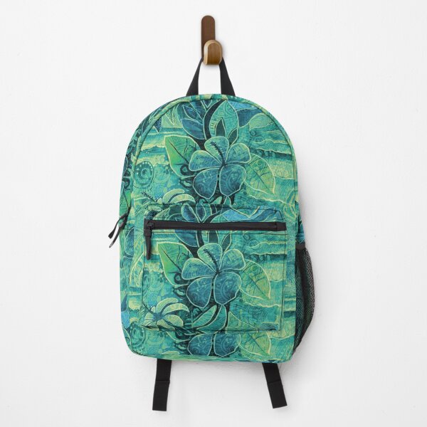 Item preview, Teal Hawaiian Lagoon Abstract - Tropical Floral, Ocean & Sky Art designed and sold by sunnthreads.