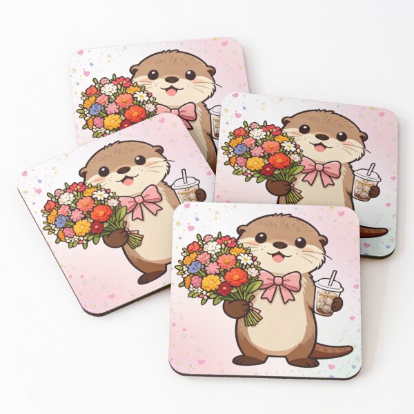 Item preview, Flower Bouquet Otter designed and sold by otterbean.
