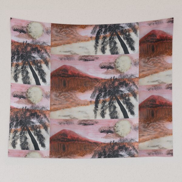Item preview, Silhoutte Palm Tree and Moon designed and sold by Aquamarineelle.