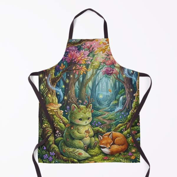 Item preview, Magical Forest Guardian Art – Cottagecore Fantasy Creature – Sleeping Fox Enchanted Forest Print – Goblincore Watercolor Art – Whimsical Nature Spirit designed and sold by @SHINTOSARTSTORE.