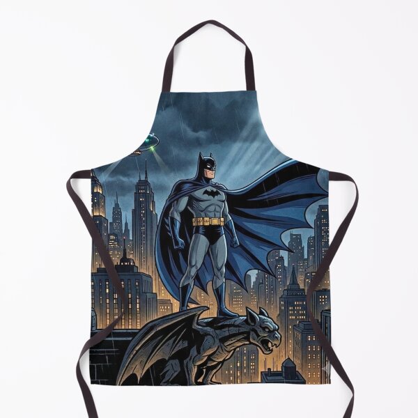 Item preview, Dark Knight Guardian Over Gotham City | Epic Superhero Comic Art | Night Skyline Illustration designed and sold by lavanya11.