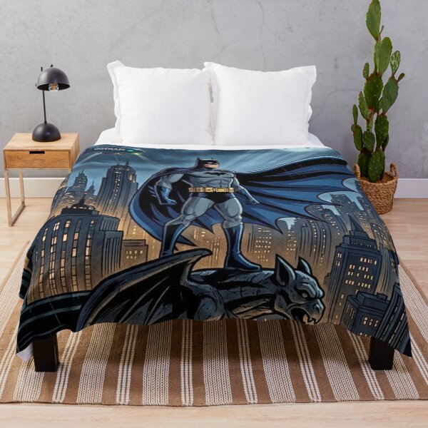 Item preview, Dark Knight Guardian Over Gotham City | Epic Superhero Comic Art | Night Skyline Illustration designed and sold by lavanya11.