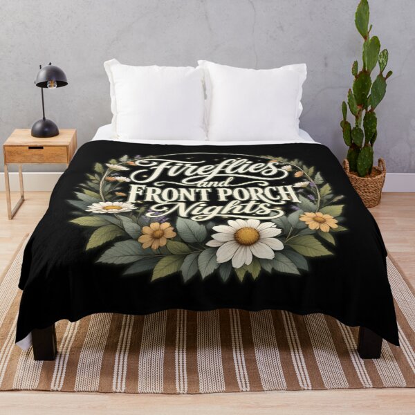 Item preview, Fireflies and Front Porch Nights Vintage Wildflower Typography designed and sold by PROPera-design.