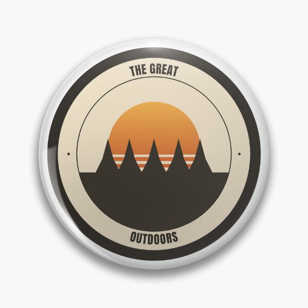 Item preview, The Great Outdoors Retro Forest Nature Pin designed and sold by Faissal SBIAA.