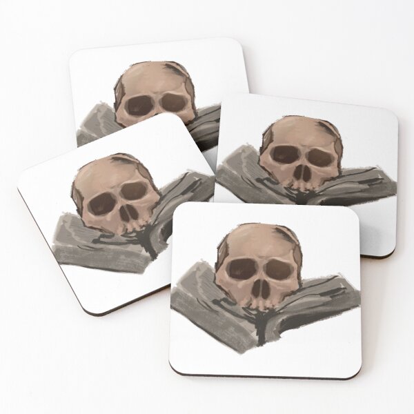 Item preview, A skull on an old book designed and sold by DarkpearlOcs.