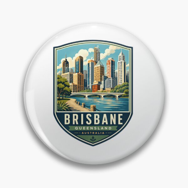 Item preview, Brisbane Queensland Australia City Skyline Travel Souvenir designed and sold by Simsimah26Parks.