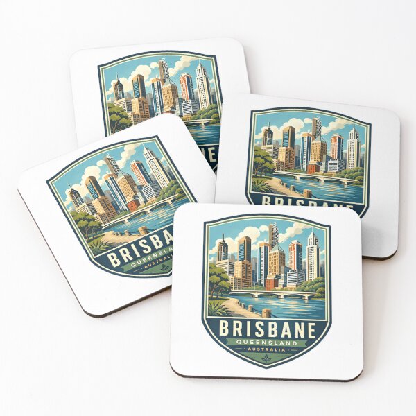 Item preview, Brisbane Queensland Australia City Skyline Travel Souvenir designed and sold by Simsimah26Parks.