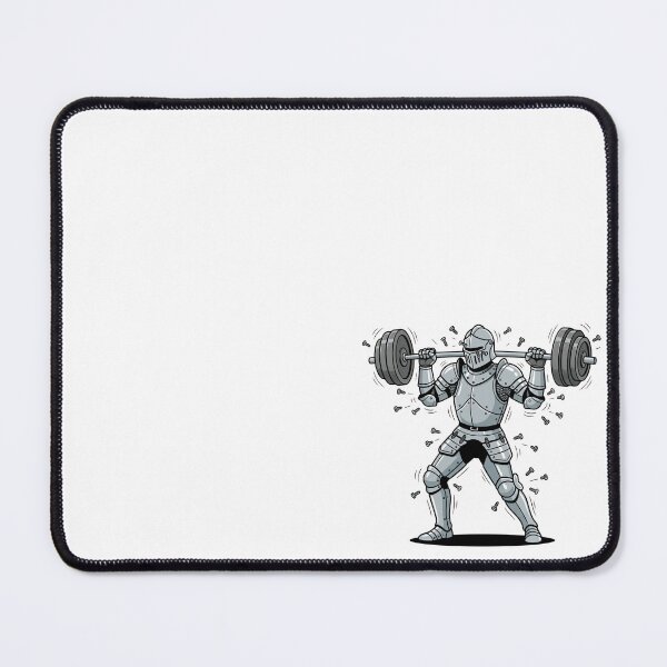 Item preview, Funny Medieval Knight Lifting Heavy Barbell designed and sold by Rare By Hero.