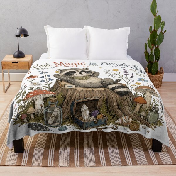 Item preview, Cozy Forager - Cute Raccoon Nursery designed and sold by bapupa.