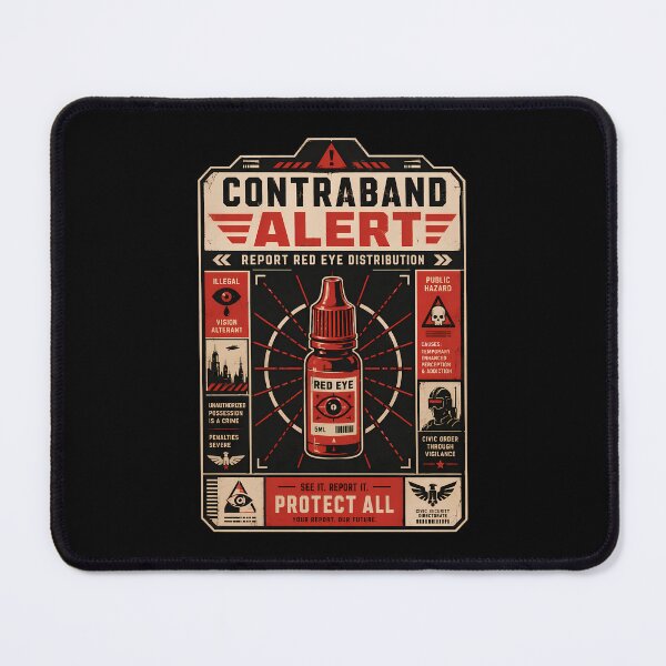 Item preview, Red Eye Contraband Hazard Poster designed and sold by agearb.