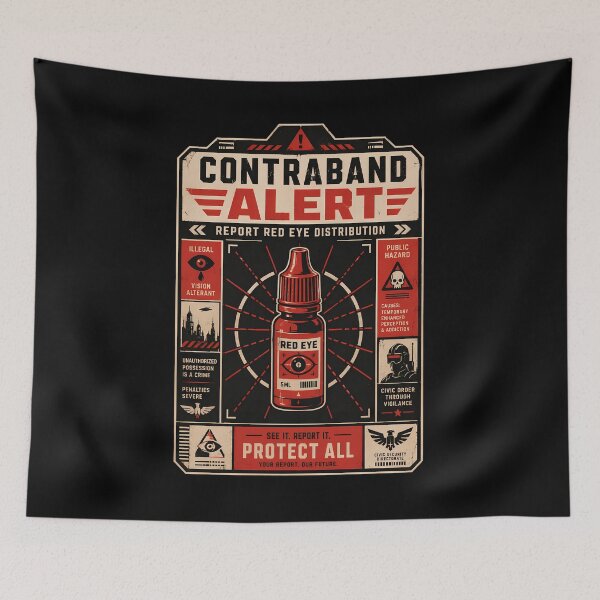 Item preview, Red Eye Contraband Hazard Poster designed and sold by agearb.