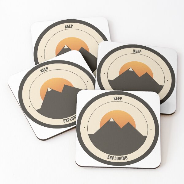 Item preview, Keep Exploring Retro Mountain Adventure Badge designed and sold by Faissal SBIAA.