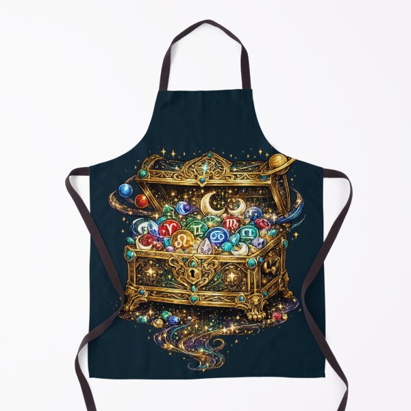 Item preview, Zodiac Treasure Chest | Celestial Astrology Relics | Cosmic Fantasy Art designed and sold by irfanshikh.