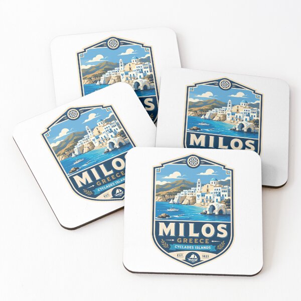 Item preview, Milos Greece Cyclades Islands Est. 1821 Travel Souvenir Island Vacation designed and sold by Simsimah26Parks.