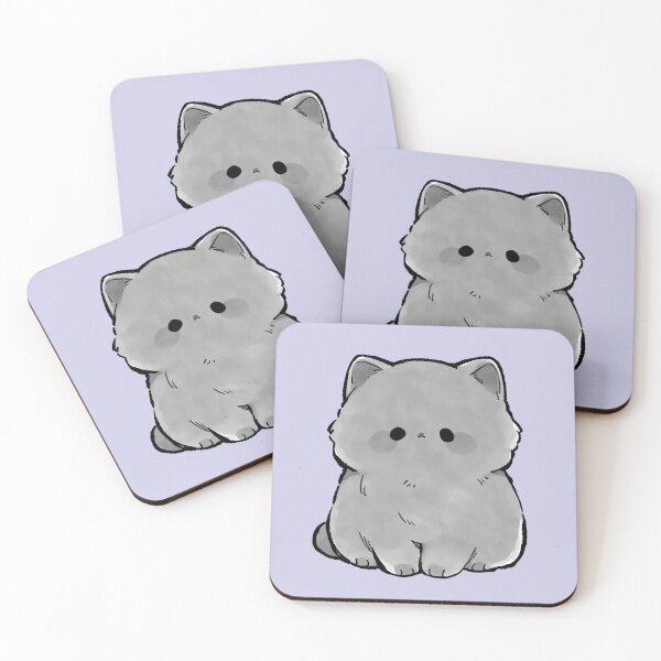 Item preview, Cute Fluffy Gray Kitten Kawaii Cat designed and sold by jianina-alondra.