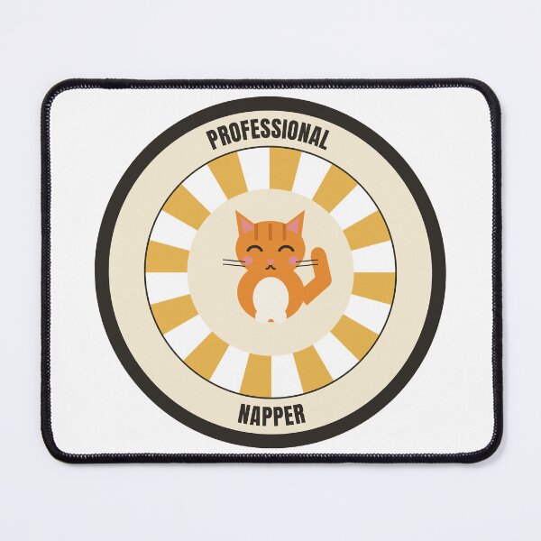 Item preview, Professional Napper Cute Funny Cat Retro Badge designed and sold by Faissal SBIAA.