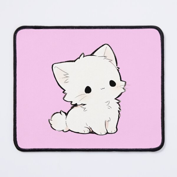 Item preview, Cute Fluffy White Kitten Kawaii Cat designed and sold by jianina-alondra.