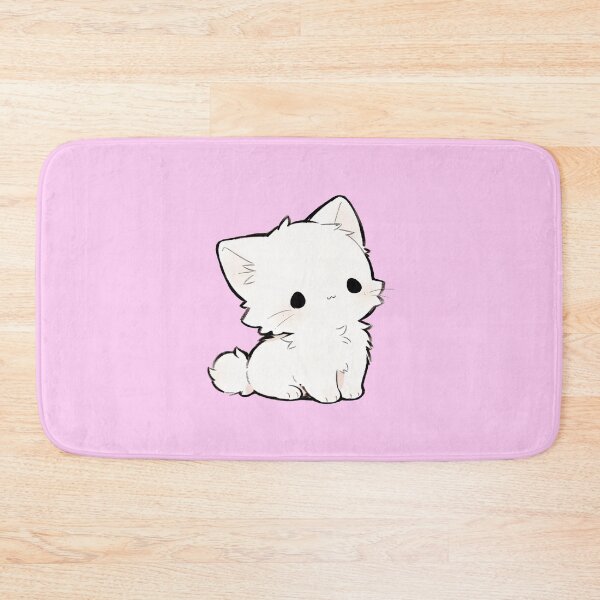 Item preview, Cute Fluffy White Kitten Kawaii Cat designed and sold by jianina-alondra.