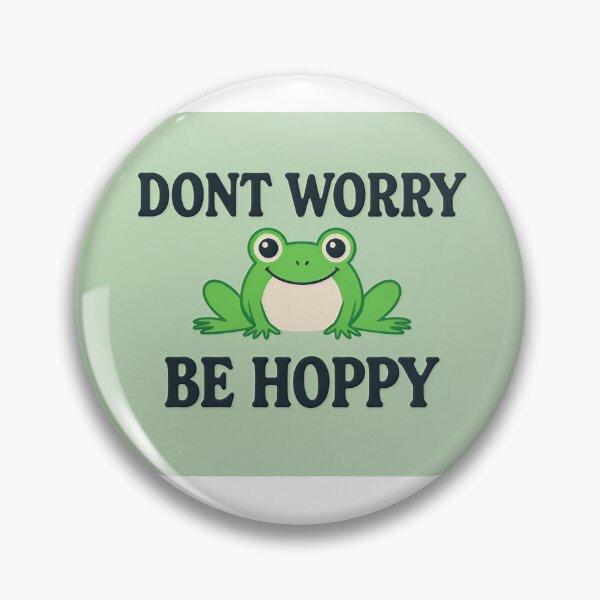 Item preview, Cute Green Frog Don't Worry Be Hoppy designed and sold by C-Plus-Home.