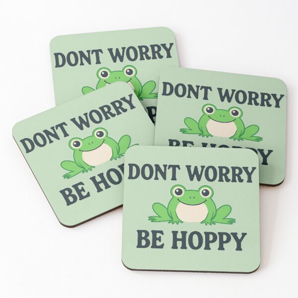 Item preview, Cute Green Frog Don't Worry Be Hoppy designed and sold by C-Plus-Home.
