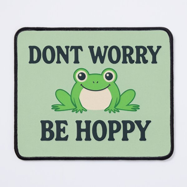 Item preview, Cute Green Frog Don't Worry Be Hoppy designed and sold by C-Plus-Home.