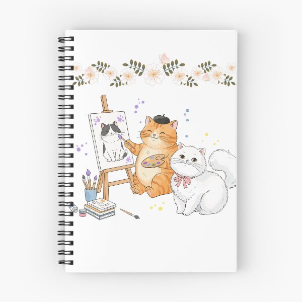 Item preview, Meow-sterpiece Cat Painter Sticker/Postcard designed and sold by KANAH FORYED.