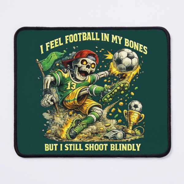 Item preview, Funny Football Skeleton Shoot Blindly Soccer Mascot designed and sold by W&RParadise.