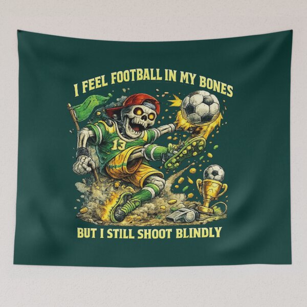 Item preview, Funny Football Skeleton Shoot Blindly Soccer Mascot designed and sold by W&RParadise.