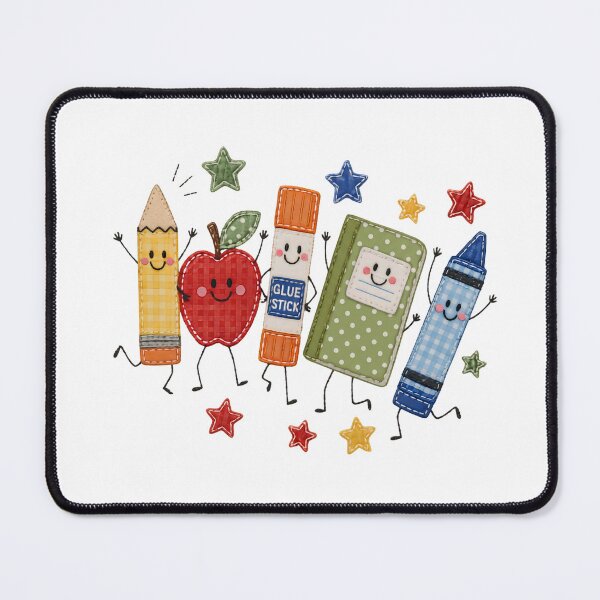 Item preview, Cute Faux Patch Back To School Happy School Supplies Graphic designed and sold by tarzbol.
