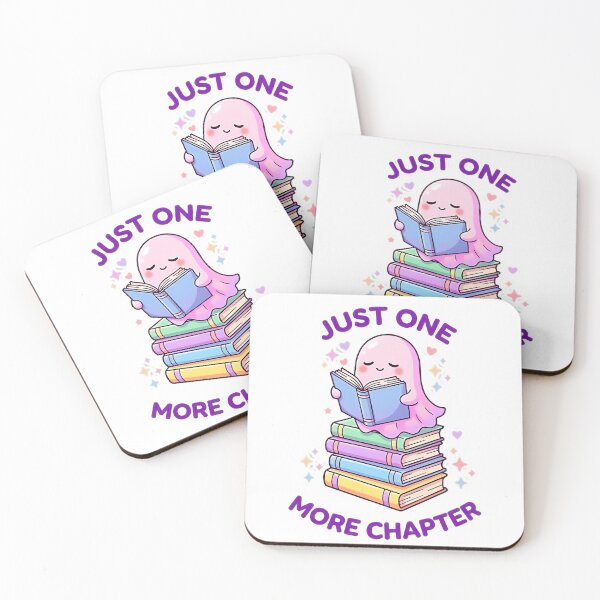 Item preview, Just One More Chapter Cute Ghost Reading Books | Pastel Bookish Sticker designed and sold by AlruanceStudio.