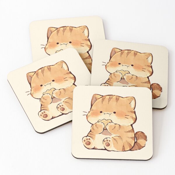 Item preview, Cute Orange Tabby Kitten Eating Cookie designed and sold by jianina-alondra.