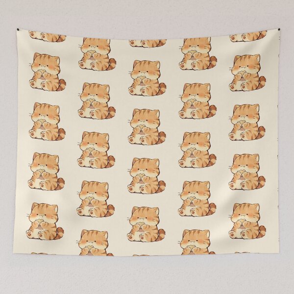 Item preview, Cute Orange Tabby Kitten Eating Cookie designed and sold by jianina-alondra.