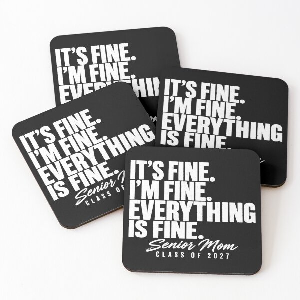 Item preview, Retro I'm Fine Everything is Fine Senior Mom Class of 2027 2 designed and sold by D4nnyBoiArt.