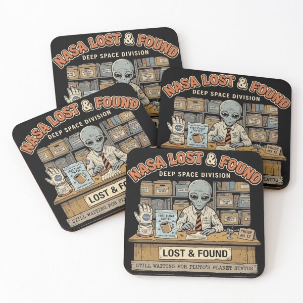 Item preview, NASA Lost and Found - Funny Alien Clerk & Pluto Meme designed and sold by AstroPal28.