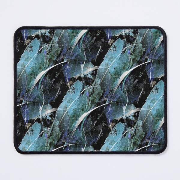 Item preview, Autumn Leaves Grunge Abstract in Golden Light Blue designed and sold by Artistestella.