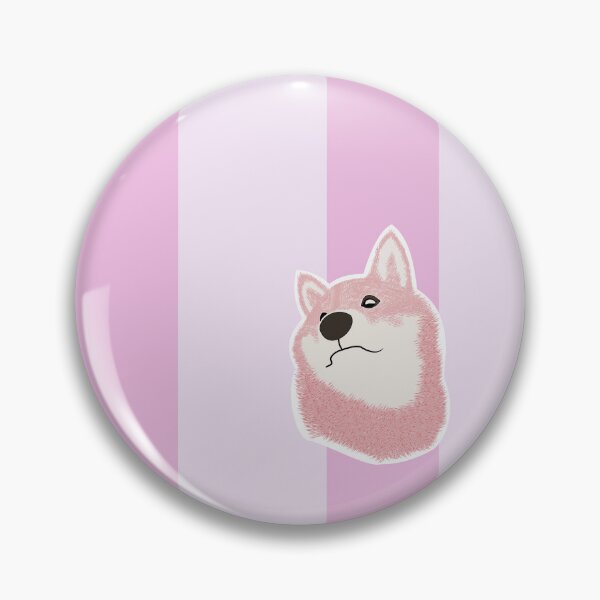 Item preview, Thick stripe (light pink, pink) with Shiba Inu designed and sold by ShibaCruise-On.