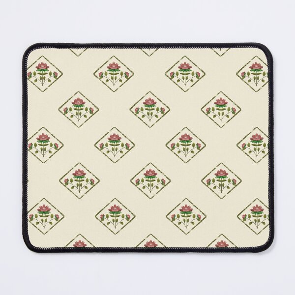 Item preview, Vintage Folk Floral Diamond Pattern – Dusty Rose and Olive Green designed and sold by Almanzart.
