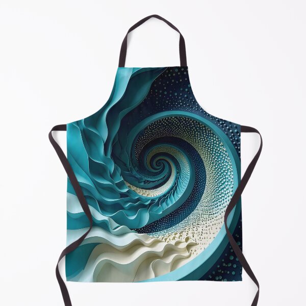Item preview, Abstract Ocean Spiral Design with Blues designed and sold by Vicky Brago-Mitchell®.