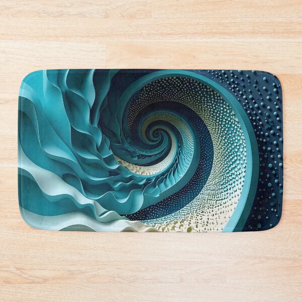 Item preview, Abstract Ocean Spiral Design with Blues designed and sold by Vicky Brago-Mitchell®.