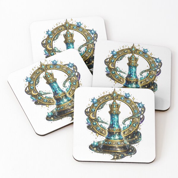 Item preview, Zodiac Crystal Chess King | Celestial Astrology Piece | Fantasy Galaxy Art designed and sold by irfanshikh.