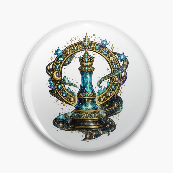 Item preview, Zodiac Crystal Chess King | Celestial Astrology Piece | Fantasy Galaxy Art designed and sold by irfanshikh.