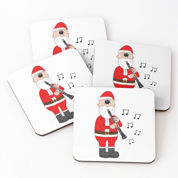 Item preview, Santa Playing Clarinet, Christmas Clarinetist Woodwind Musician designed and sold by doodlerob.