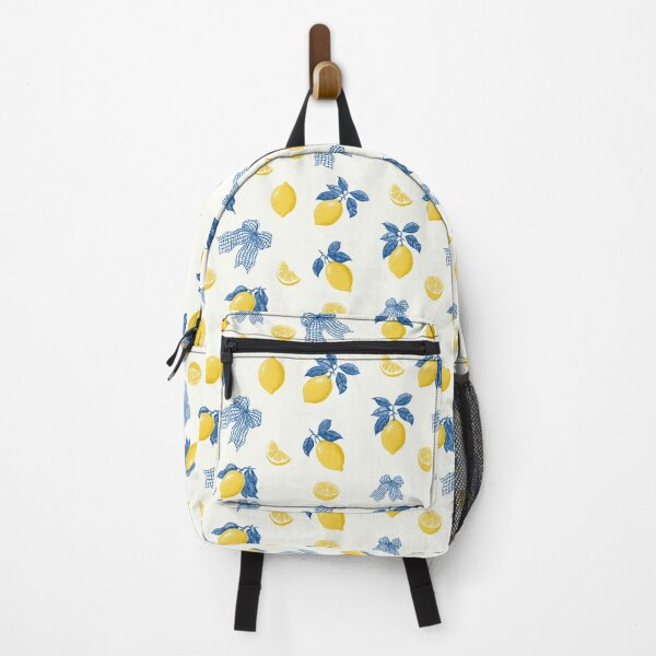 Item preview, Vintage lemon and blue bows seamless pattern background designed and sold by ingapv.