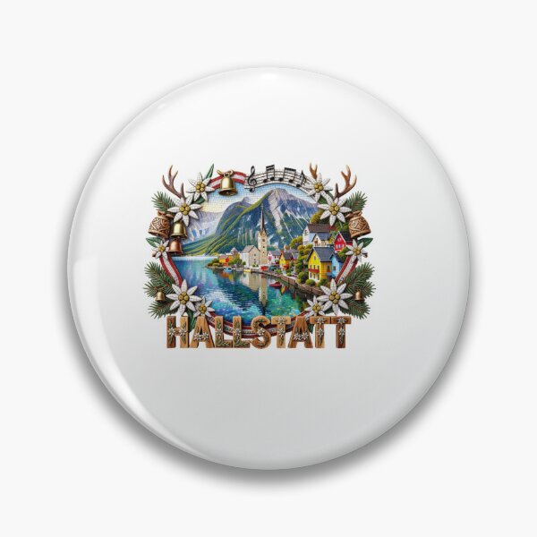 Item preview, Hallstatt Alpine Mosaic Travel Sticker Summer Souvenir designed and sold by Imaginarium of Chaos falcon88 .
