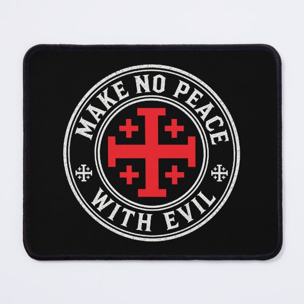 Item preview, Make No Peace with Evil Knight Templar Jerusalem Cross designed and sold by D4nnyBoiArt.